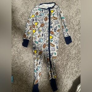 Little Sleepies Football-Themed One Piece Pajama